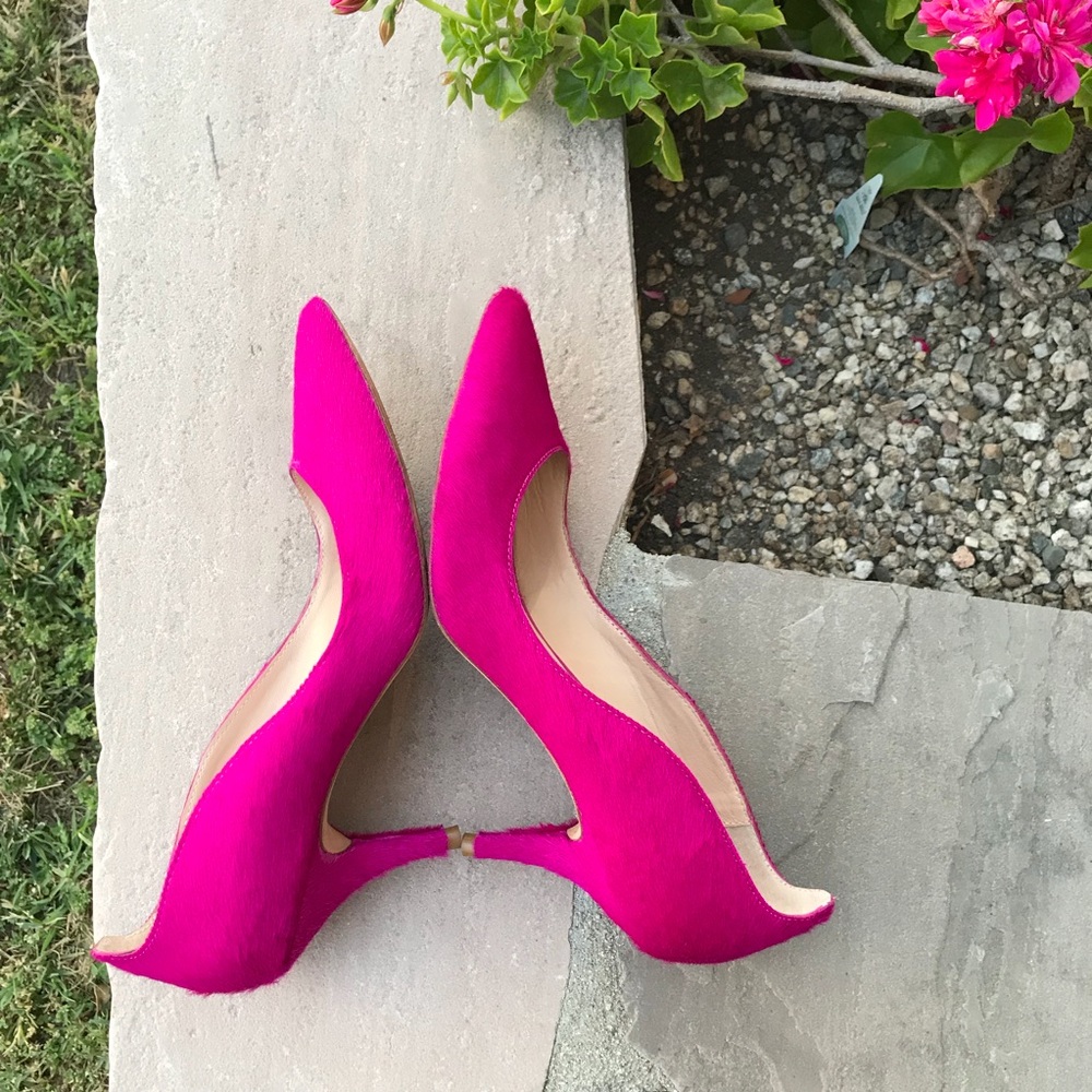 Loeffler Randall Fuchsia Pony Hair Pump - Picture 5 of 7